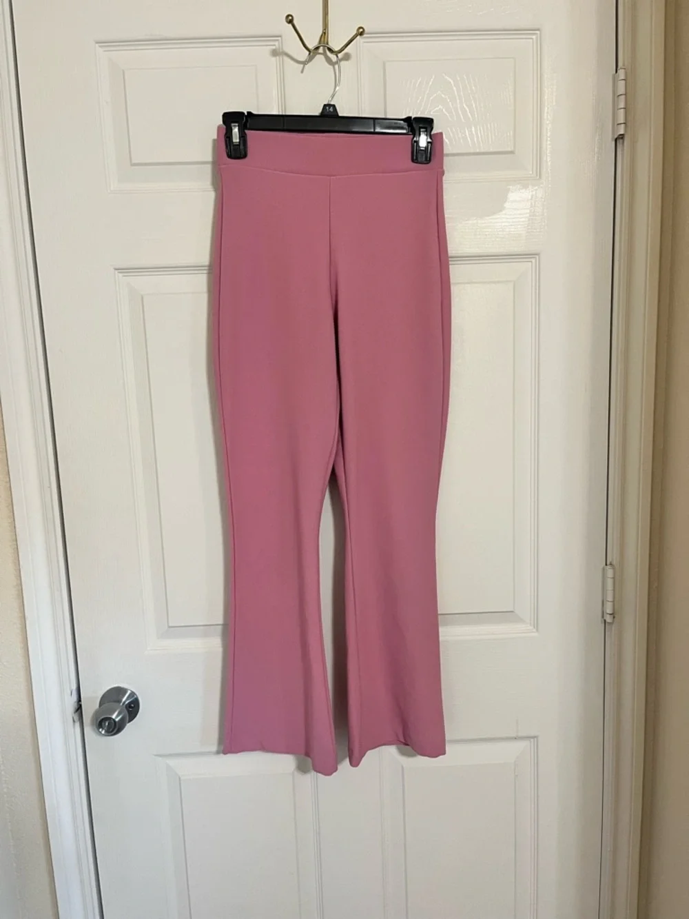 Zara Rose Pink Cropped Flare Pants - Picture 5 of 9